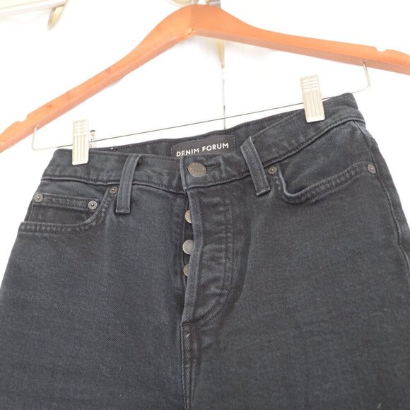 Aritzia Denim Forum The Arlo Hi-rise Straight Black Jeans Sz 24 - Picture 6 of 9